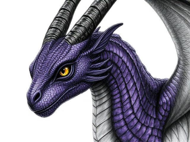 Delphi: female dragon
Appearance: Delphi has shimmering dark purple scales with subtle hints of silver. Her wings are adorned with intricate patterns of moonlight and stars. Her eyes are a piercing golden amber. Horns are dark brown