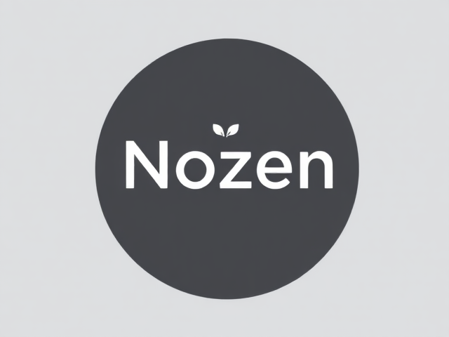 Create a modern, clean logo for a social media page featuring the word 'Nozen.' The logo should represent the theme of inspirational quotes. The design should be minimalistic but powerful, with a focus on clarity.

Background: Use a simple circular background with a gradient from dark to light. The dark shade should be at the top, transitioning to a lighter tone at the bottom, symbolizing the rise of ideas.

Text: The word 'Nozen' should be in bold, uppercase sans-serif font, placed centrally within the circle. The text color should be white or light gray to stand out clearly against the background.

Symbol: Integrate a subtle, elegant design element like quotation marks (" ") or an abstract pen or feather icon to symbolize the essence of quotes and writing. The symbol should be placed near the top or bottom of the logo, not overpowering the main text.

Overall Feel: The logo should feel modern, inspirational, and clean, with a professional touch suitable for a social media profile picture. It should be easily recognizable and legible even at smaller sizes."