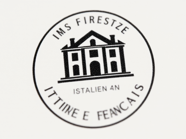 un logo noir et creme marqué maison firenze italien français
