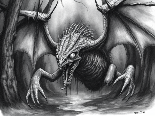 Demonic fantail beast