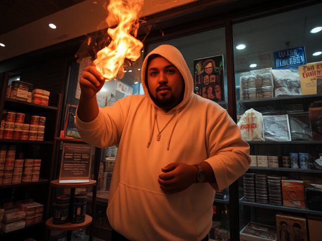 ghostface destroying a store