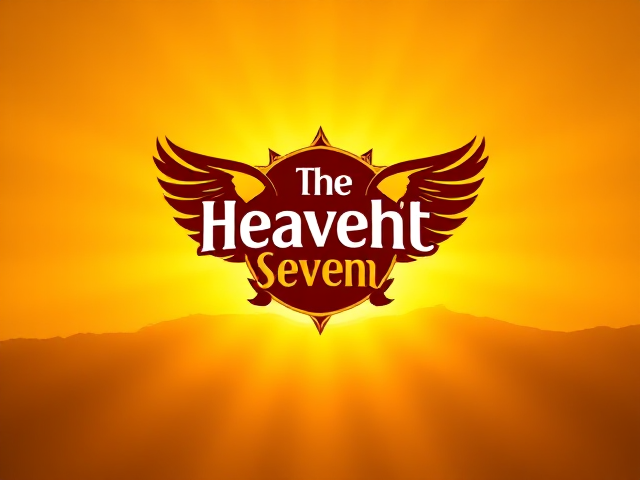 logo for "the heavenly seven"