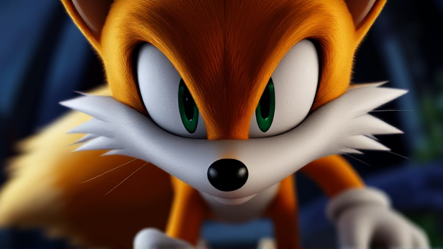 Tails the Fox' knees touching trembling inwards in fear and fright SEGA Video Game