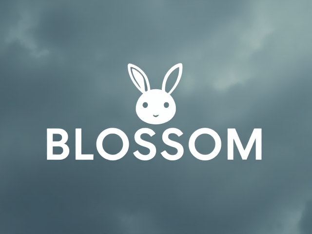 Logo pour un groupe de K-pop se nommant BLOSSOM .Les O seront remplacées par un lapin