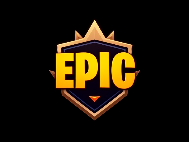 Make an Epic unreal rank logo from game fortnite on a black background