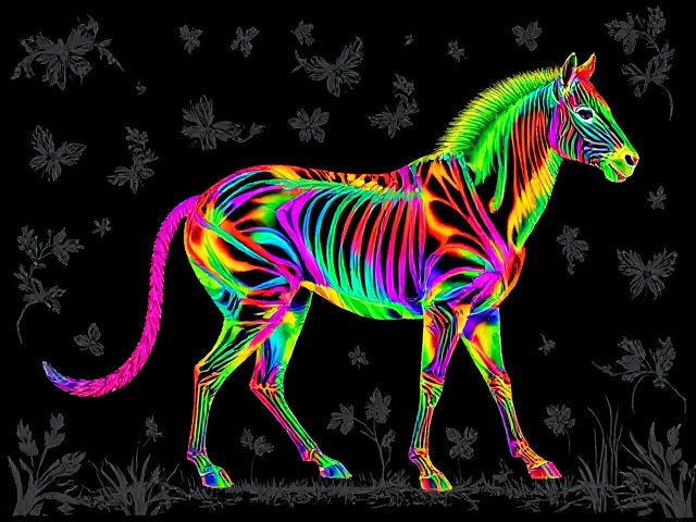 Rainbow animal kingdom black and xray side coloring of animals all around there bodies