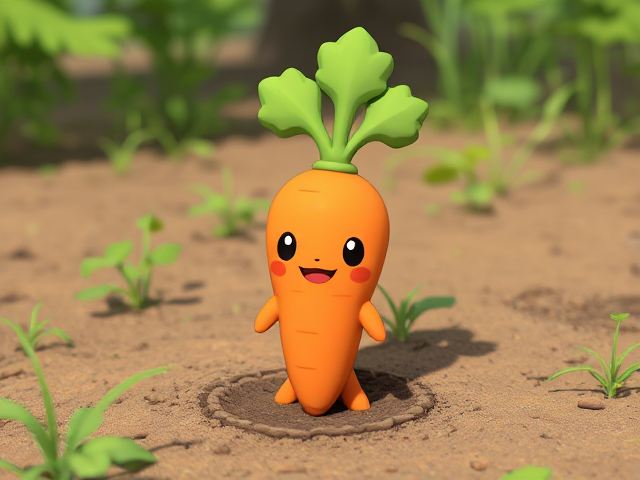 carotte type sol dans le style pokemon