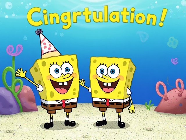 congratulations spongebob & patrick