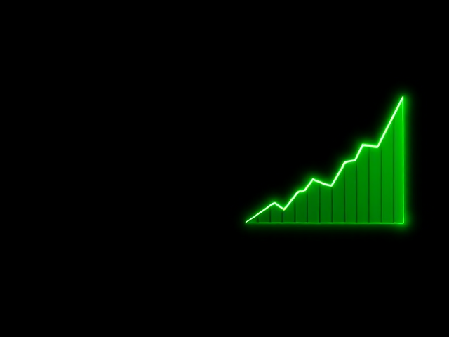 Start with a solid black background as the base layer to create a dramatic and professional foundation. Add a neon green glow in the center of the canvas, radiating outward in a smooth gradient. This glow should be vibrant at its core and gradually fade into the surrounding black, creating a sense of focus and energy.

Overlay a financial chart graph on the right side of the background. The graph should feature a bold, upward-trending neon-green line to represent growth. Include subtle gridlines to give the chart a professional look, but ensure they don’t overpower the main glowing line. The line should have sharp upward angles and a slight glow effect to emphasize its importance.

To enhance the energy and depth of the design, incorporate faint dynamic lighting effects around the edges of the canvas. These could be subtle streaks or bursts of green light, blending seamlessly into the black and complementing the central glow. This adds a futuristic and engaging vibe to the scene.