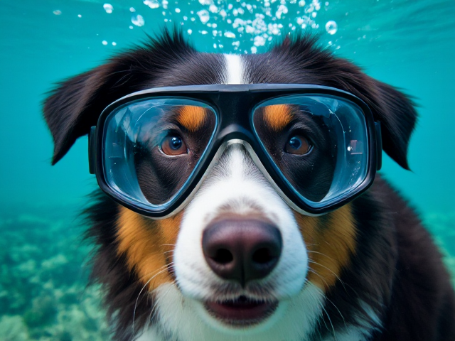 Australian shepherd Freediving goggles