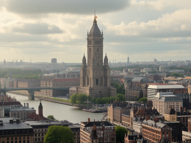 Create an image of Britain in 30 years