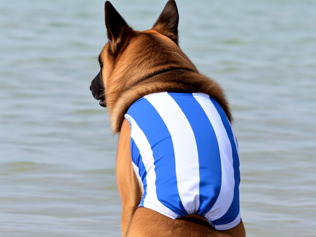 Water polo swimsuit anthropomorphic German shepherd