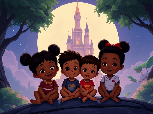 Little black kids on Disney poster