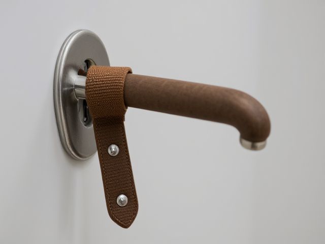 metro upper handle made out of shoe strap