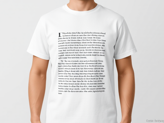 Create a shirt with a paragraph of text on it
