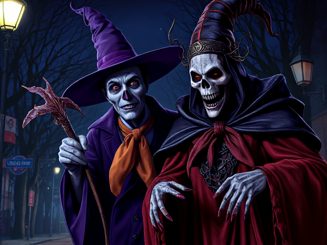 Witch Doctor from Scooby Doo and Death from Puss in Boots mixed together