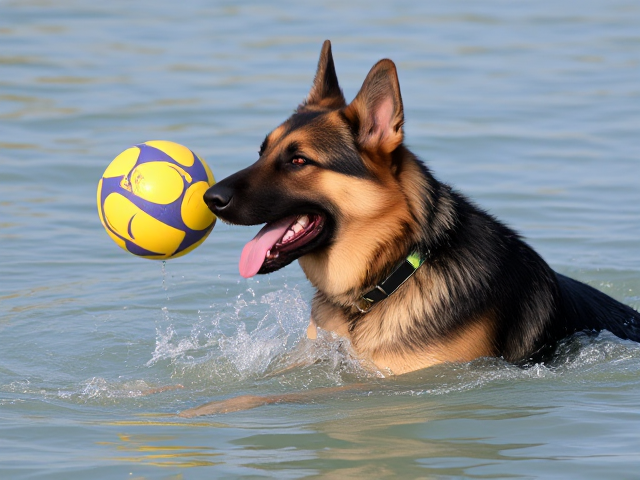 German shepherd water polo wedgie