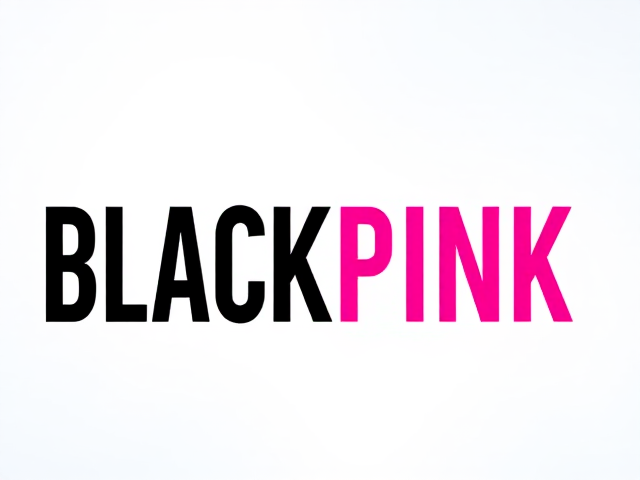 Logo pour un groupe de K-pop se nommant BLACKPINK. Le C de BLACK et le N de PINK de seront à l'envers